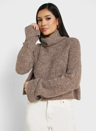 Turtle Neck Knitted Sweater 