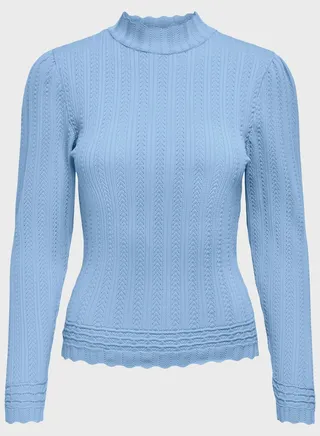 Knitted Lettuce Hem Sweater
