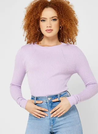 Knitted Crew Neck Sweater 