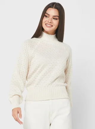 High Neck Knitted Sweater