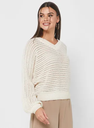 V-Neck Knitted Sweater 