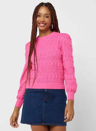 Crew Neck Knitted Sweater