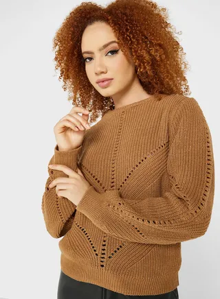 Knitted Crew Neck Sweater