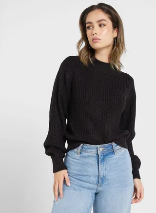 High Neck Knitted Sweater