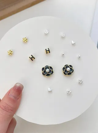 7-Pair 925 Silver Ear Nail Earring Combination Set 