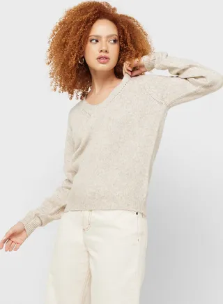 V-Neck Knitted Sweater 