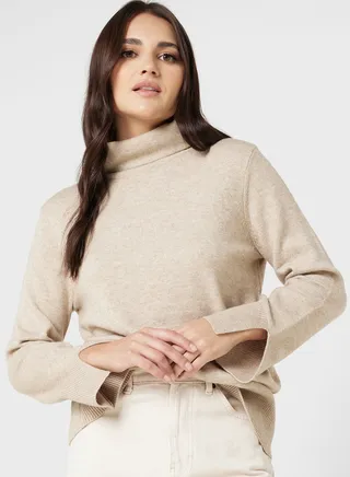 Turtle Neck Knitted Sweater 