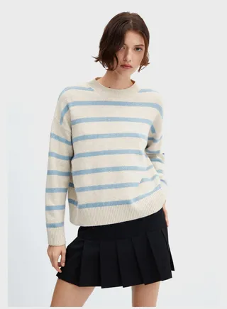 Crew Neck Knitted Sweater 