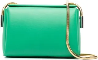 Round Snake Chain Leather Shoulder Bag