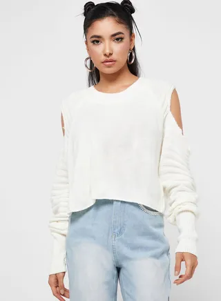 Cold Shoulder Sweater 