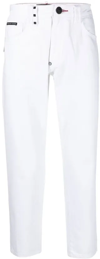 Logo-Patch Cropped Jeans