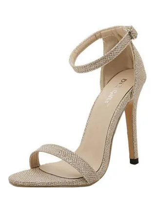 Ankle strap High Heels Sandals Gold 