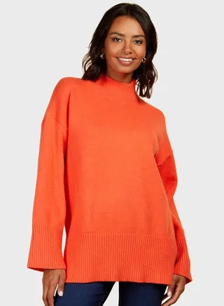 High Neck Knitted Sweater 