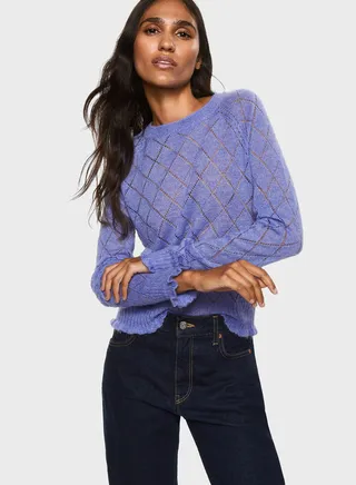 Openwork Knitted Sweater 