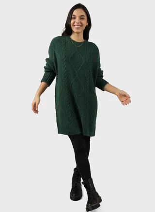 Crew Neck Knitted Sweater 