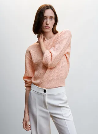 Boat Neck Knitted Sweater 