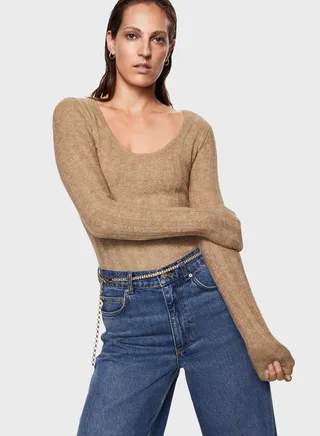 Crew Neck Knitted Sweater 