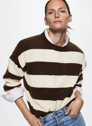 Striped Round Neck Sweater 
