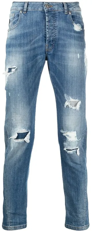 Mick distressed slim-fit jeans