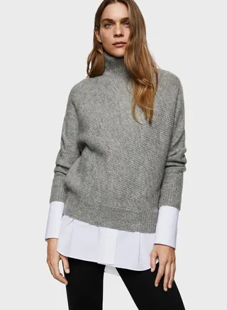 Turtle Neck Knitted Sweater 