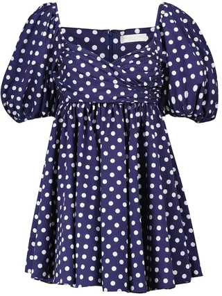 Brie polka-dot cotton-blend minidress