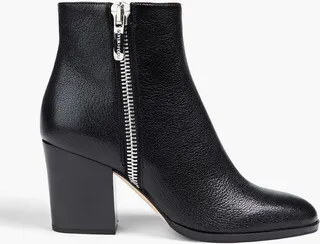 Pebbled-leather ankle boots