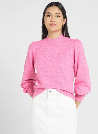 High Neck Knitted Sweater 