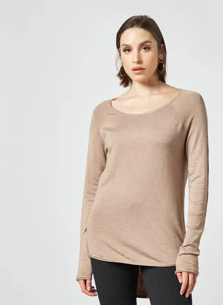 Long Sleeve Sweater Light Brown 