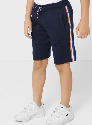 Cut & Sew Shorts With Tape