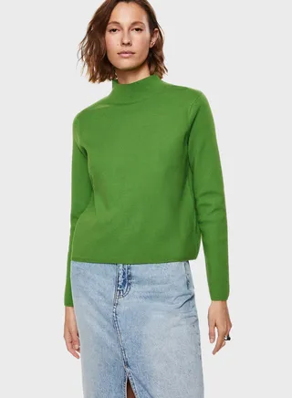 High Neck Knitted Sweater 