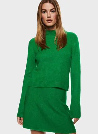 High Neck Knitted Sweater 