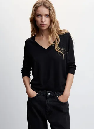 V-Neck Knitted Sweater 