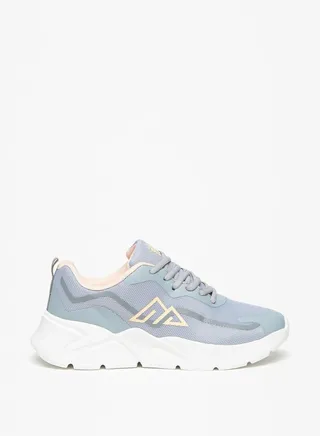 Women's Textured Lace-Up Sports Shoes 