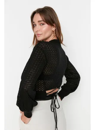 Sweater - Black - Slim fit 