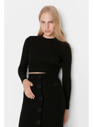 Sweater - Black - Slim fit 