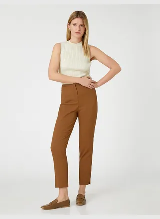 Slim Leg Stitch Detail Trousers