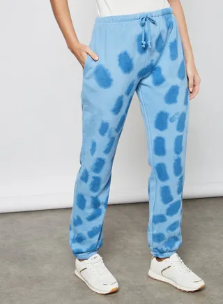 Abstract Print Joggers Blue