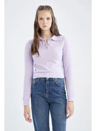 Woman Purple Pullover 