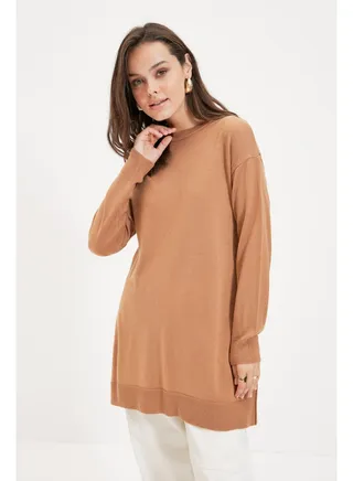 Light Brown Knitwear Sweater TCTAW22AK0010 
