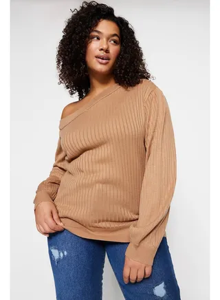Regular Fit Plus Size Sweater 