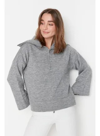 Sweater - Gray - Oversize 
