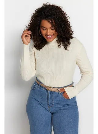 Regular Fit Plus Size Sweater 