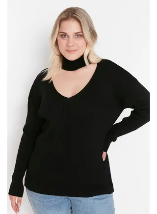 Regular Fit Plus Size Sweater 