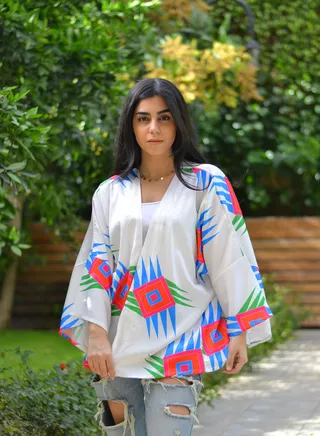 Cardigan Silk White 