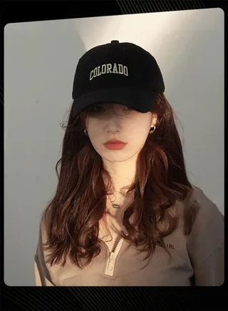 Korean Version Versatile Women Breathable Baseball Cap Spring Summer Autumn Adjustable Sun Protection Peaked Cap Suitable for Daily Outdoor Sports Black 