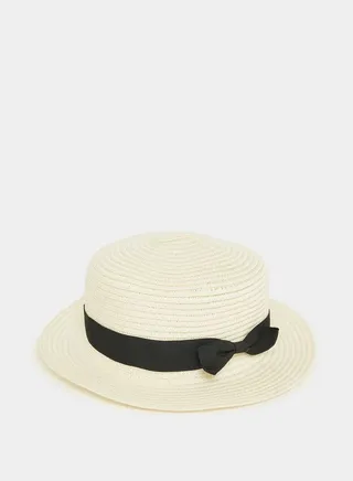 Bow Ribbon Straw Hat
