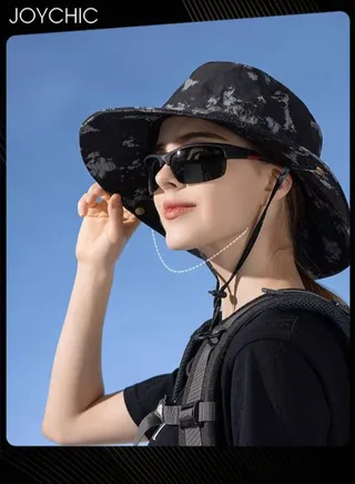 Summer Large Brim Sun Protection Visor Hat Outdoor Travel Hat for Women British Fashion Fisherman Hat 