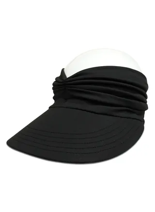 Sun Hat Women with Sun Beach Visor Cap UV Protection with Wide Brim for Sports Beach Golf Hiking Black UV Protection Beach Tennis Sport Hat 