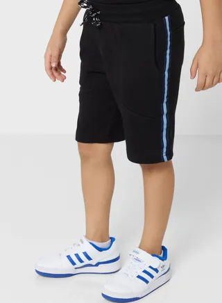 Cut & Sew Shorts With Tape