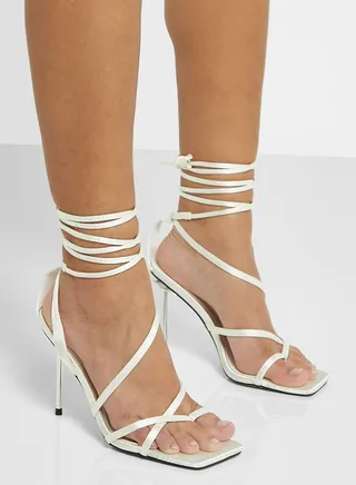 Multi Strap Mid Heel Sandals